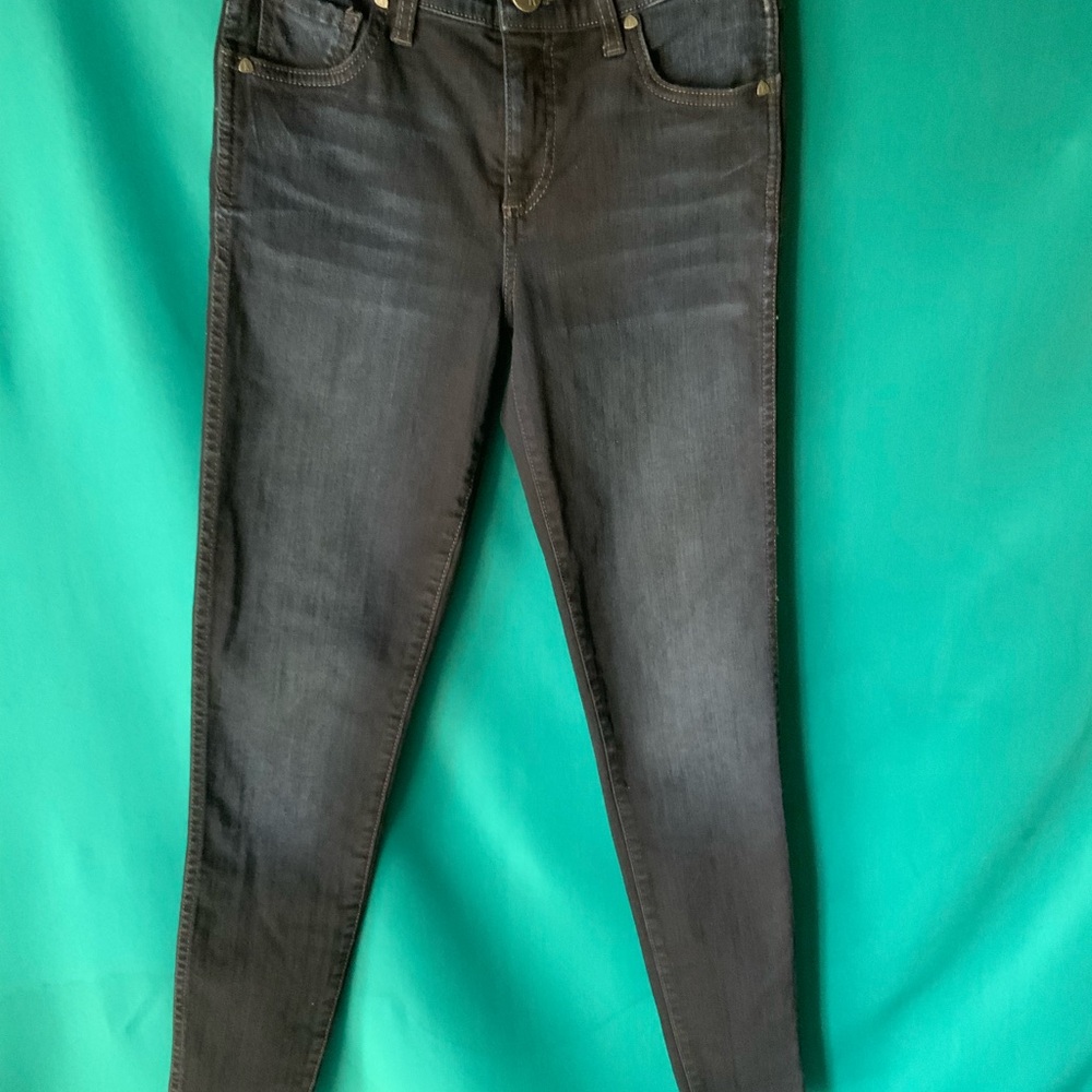 Kut from the Kloth Women's Mid-rise MIA Toothpick Charcoal Skinny Jeans